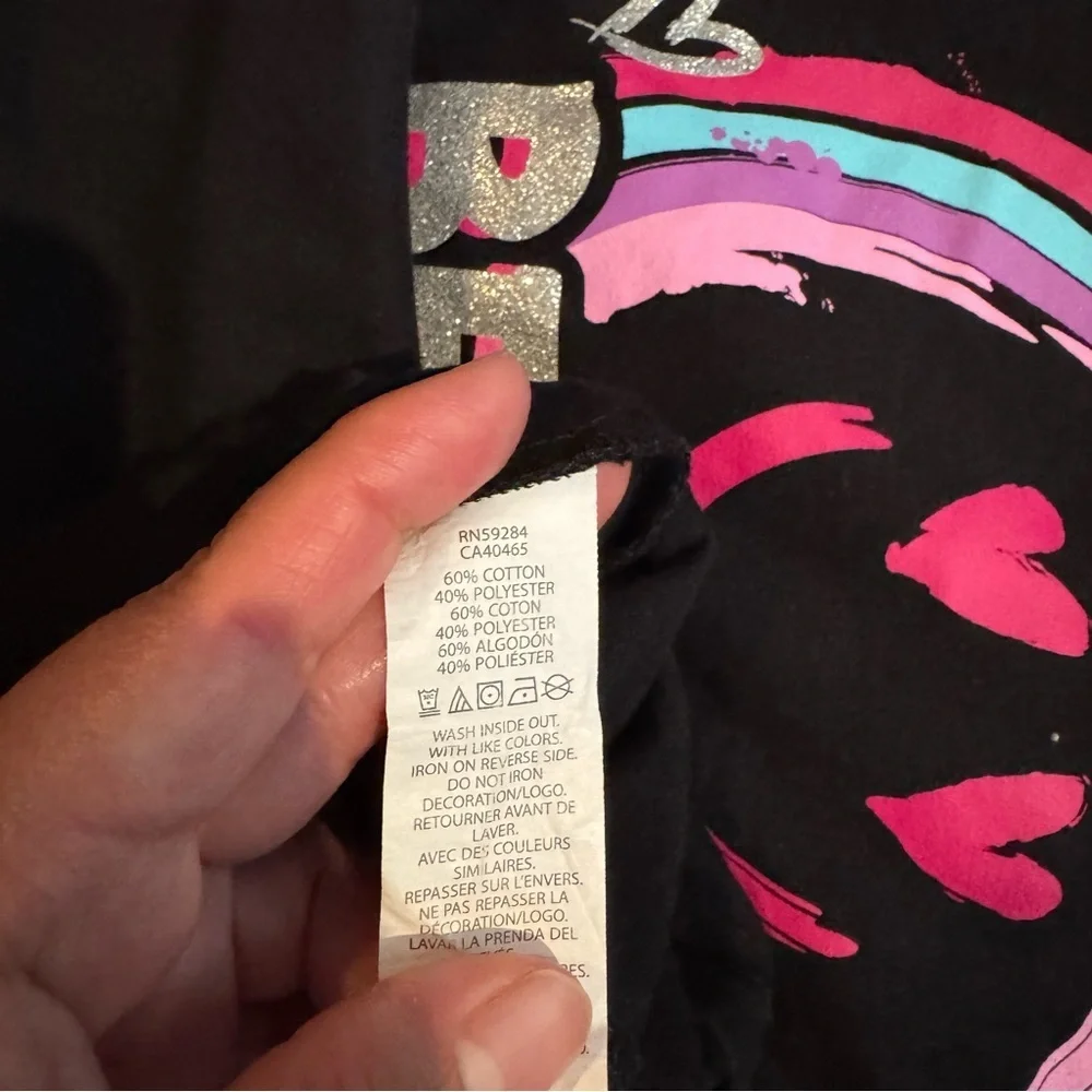 The Children’s Place Girls Be Kind‎ Rainbow Glitter Tee Size 10/12